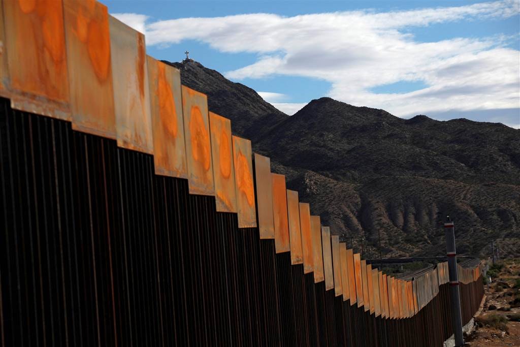 A newly built section of the US-Mexico border wall at Sunland Park opposite the Mexican border city of Ciudad Juarez, Mexico, on Nov. 9, 2016. Photograph by Jose Luis Gonzalez/Reuters (30195)