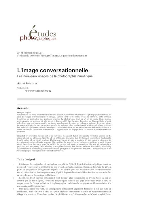 The Conversational Image. André Gunthert, 2014