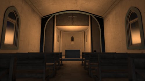 Refuge, screenshot from ARMA III, 2014, by YZ Tong
