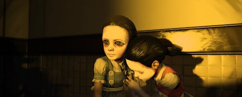 Scary, screenshot from Bioshock Infinite, Burial at Sea 2 DLC, 2015, by Olenkohan81